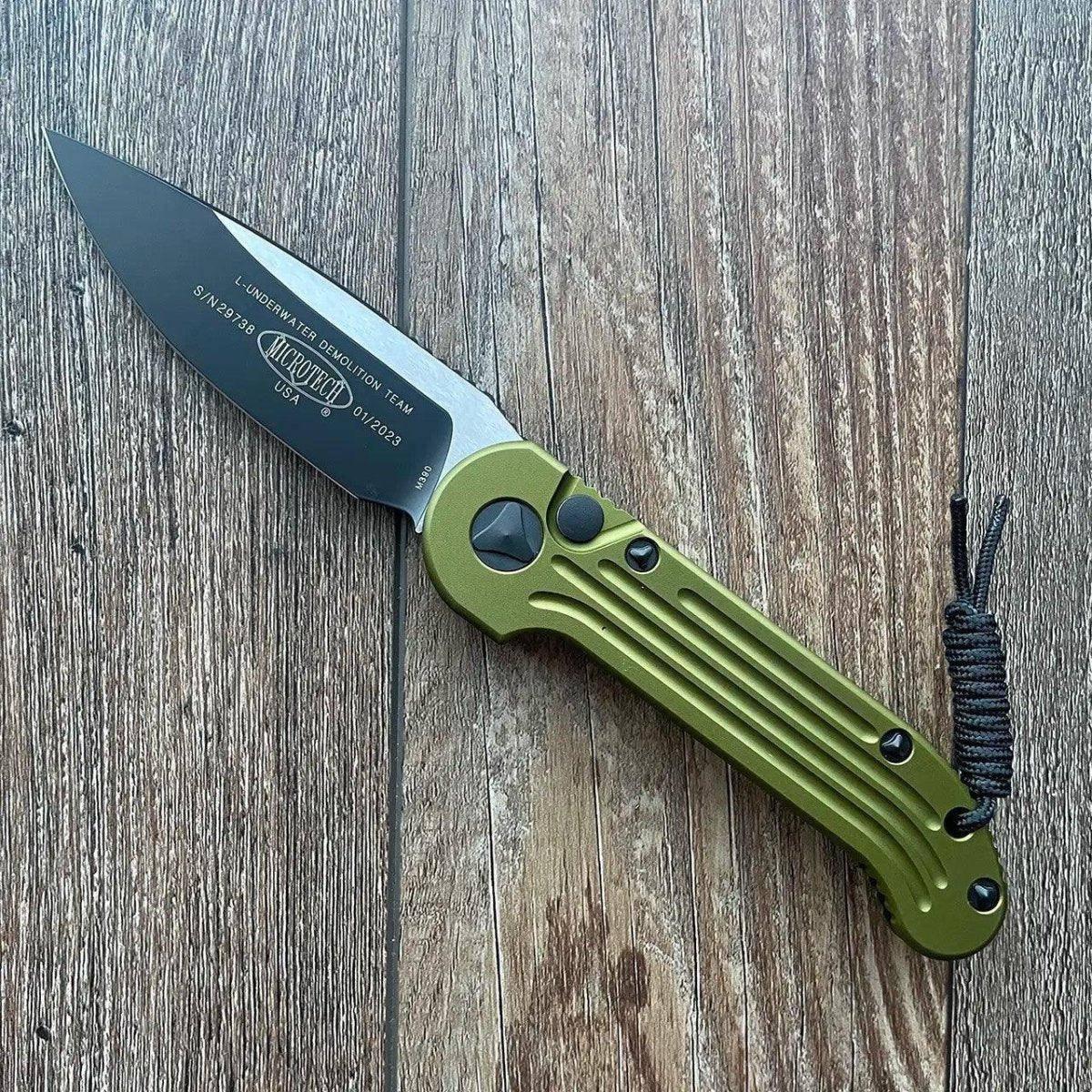 Microtech LUDT 135-1OD Auto Knife OD Black Blade (USA) - NORTH RIVER OUTDOORS