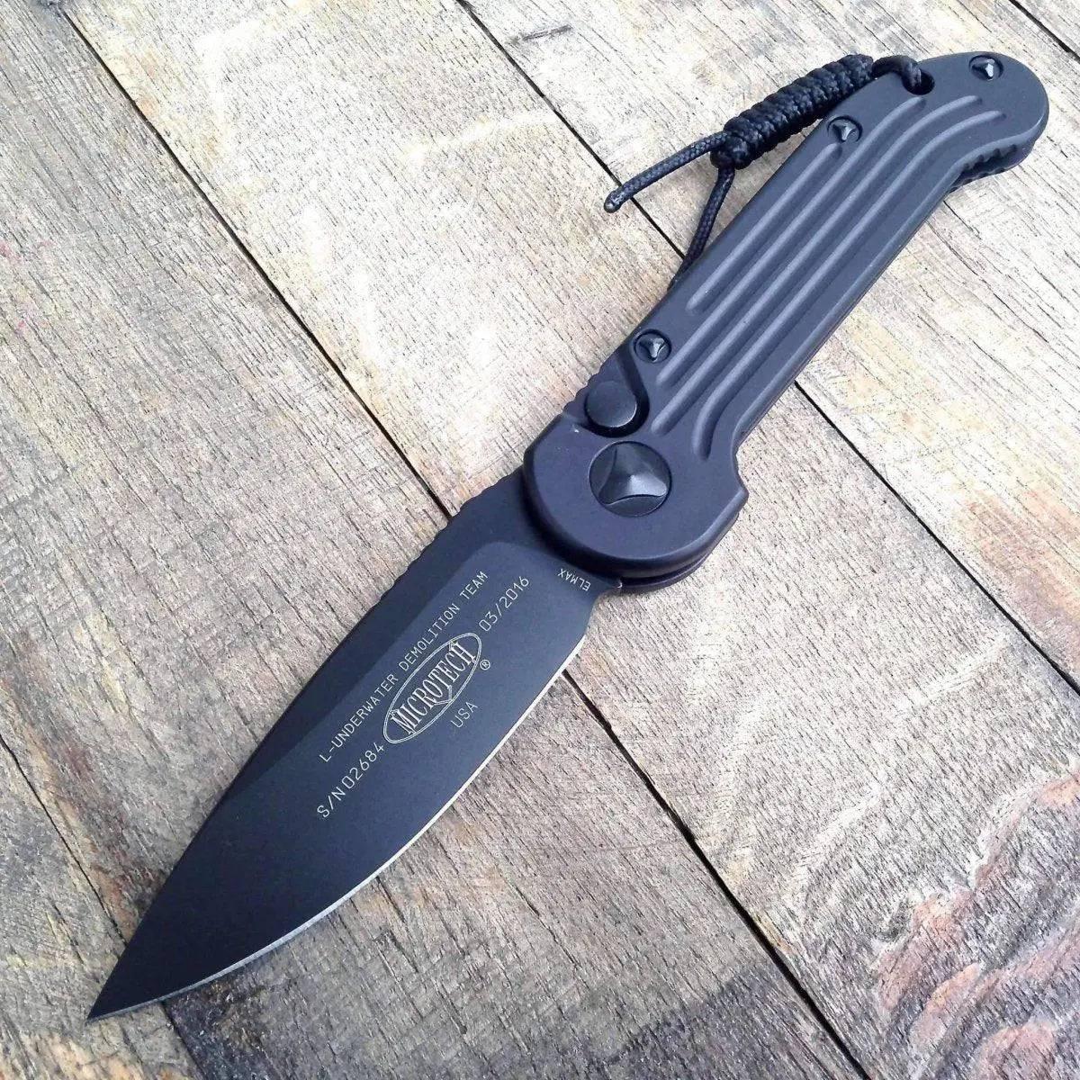 Microtech LUDT Tactical Auto Knife (3.4" Black) 135-1T - NORTH RIVER OUTDOORS