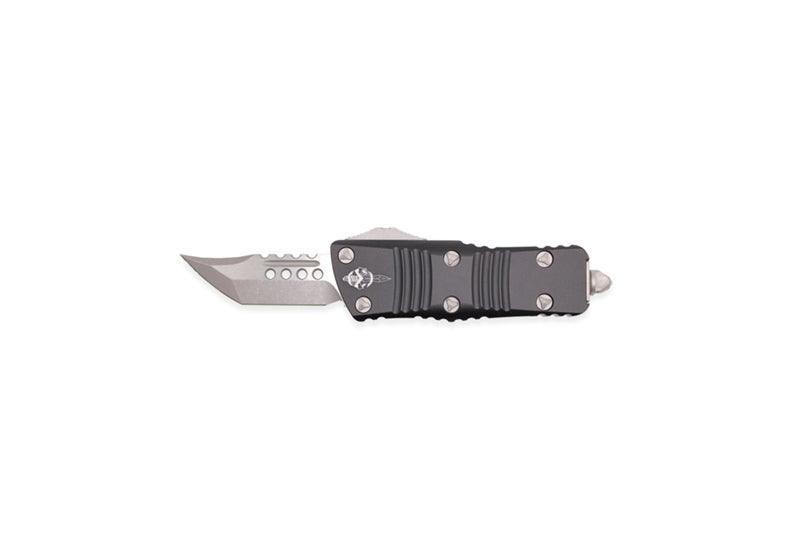 Microtech Mini Troodon Hellhound 819-10S Black Stonewash Signature Series (USA) - NORTH RIVER OUTDOORS