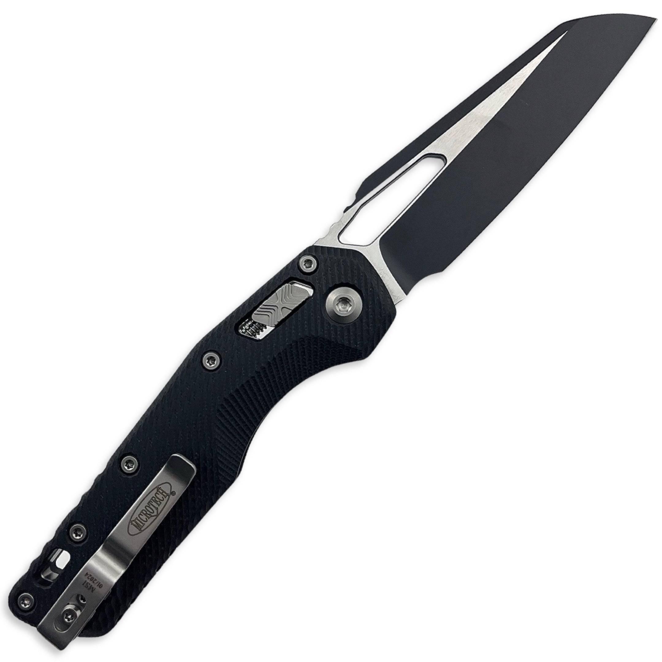 Microtech MSI RAM-LOK Black G10 Two Tone Manual Knife M390MK 210-1FLGTBK - NORTH RIVER OUTDOORS