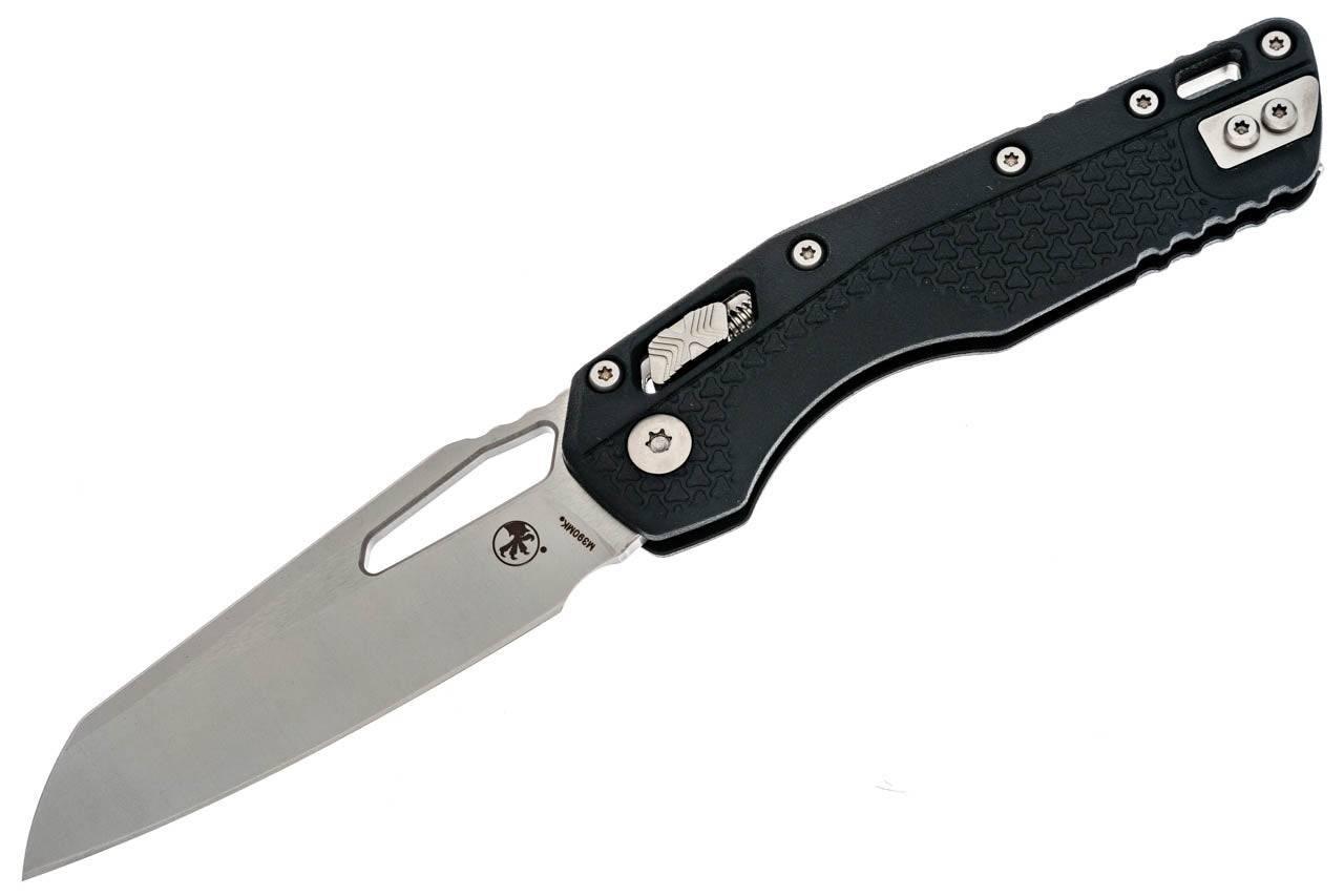 Microtech MSI RAM-LOK Manual Folding Knife 3.88" Bohler M390MK Stonewashed Modified Sheepsfoot Plain Blade - NORTH RIVER OUTDOORS