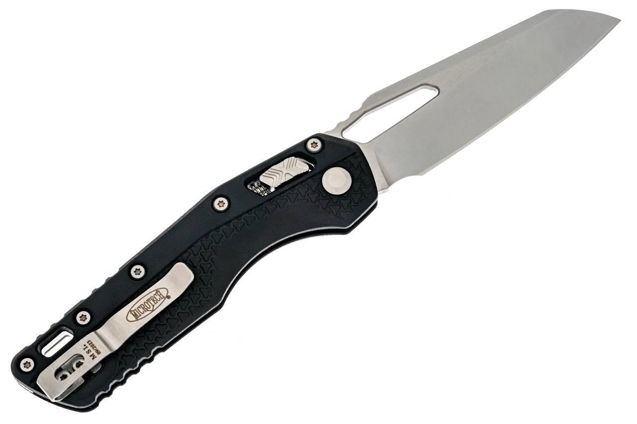 Microtech MSI RAM-LOK Manual Folding Knife 3.88" Bohler M390MK Stonewashed Modified Sheepsfoot Plain Blade - NORTH RIVER OUTDOORS