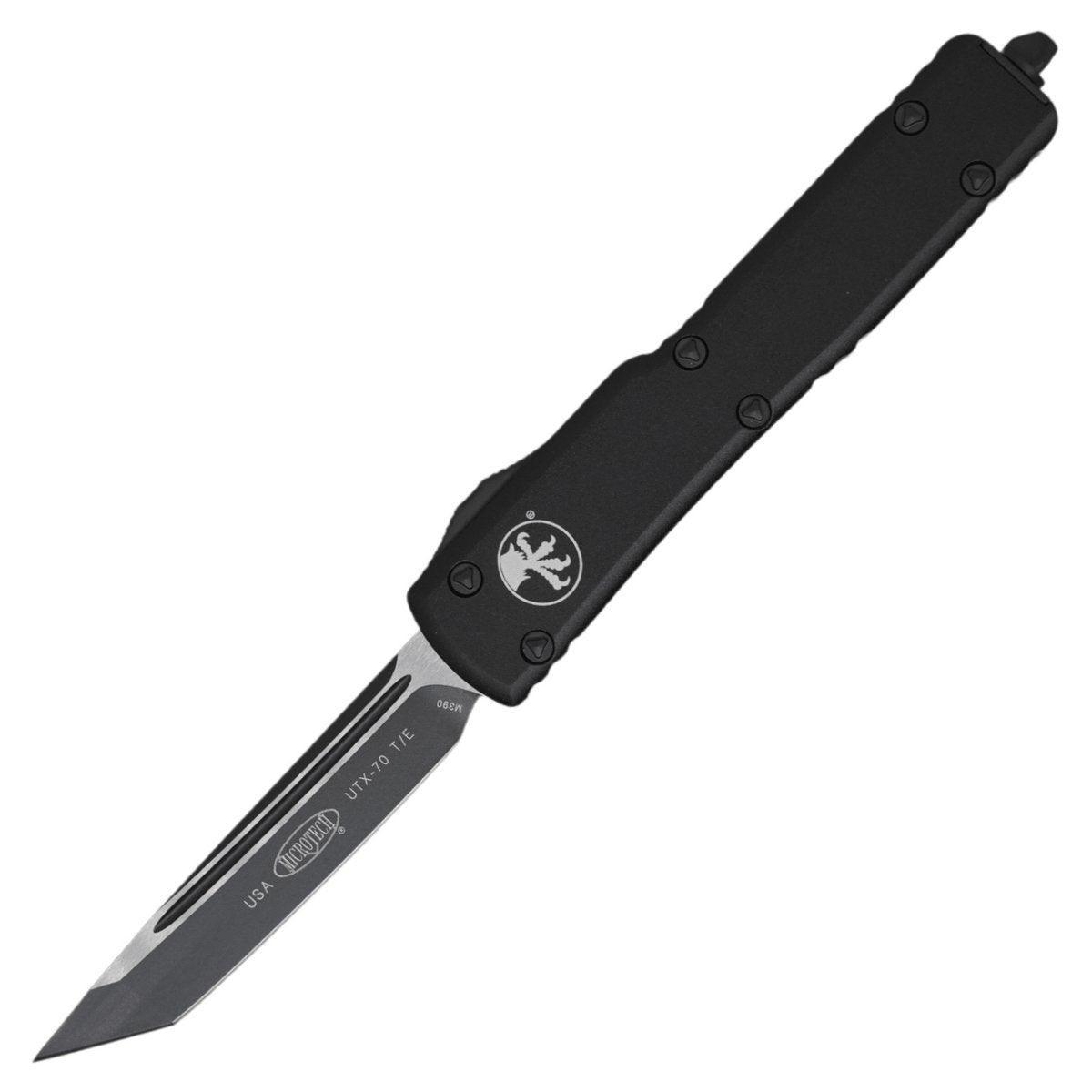 Microtech UTX-70 149-1T Tanto T/E Black Tactical OTF Auto Knife - NORTH RIVER OUTDOORS