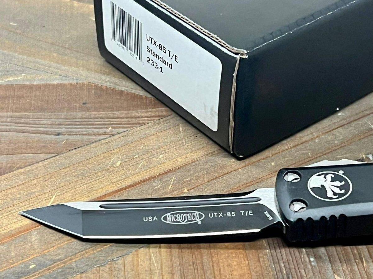 Microtech UTX-85 233-1 T/E Black Auto OTF Knife (Pre-Owned) - NORTH RIVER OUTDOORS