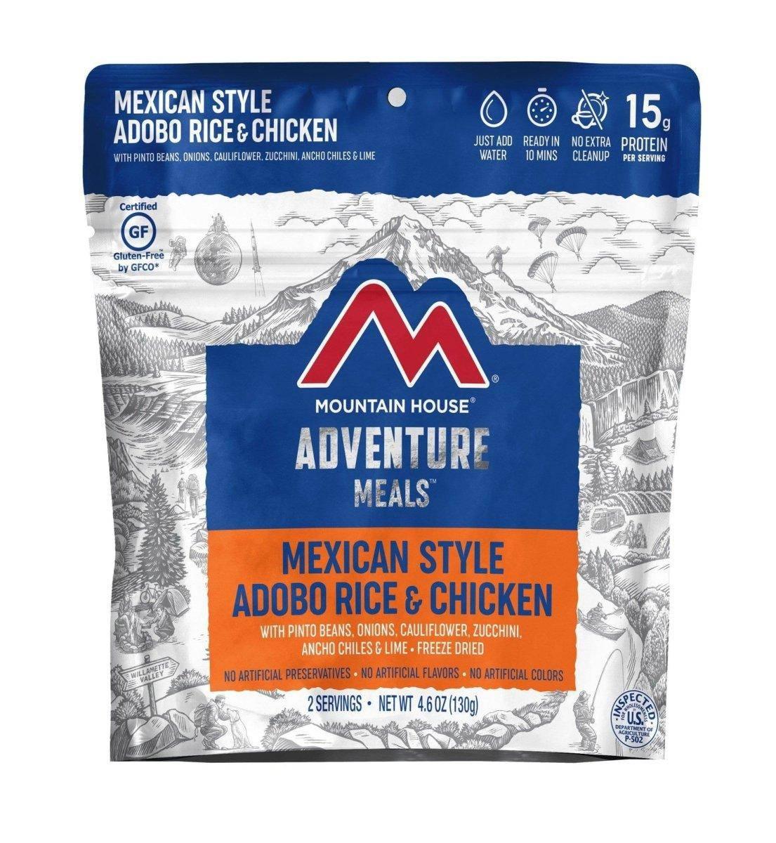Mountain House Mexican Style Adobo Rice & Chicken Hiking, Survival & Emergency Food (Pouch) - NORTH RIVER OUTDOORS