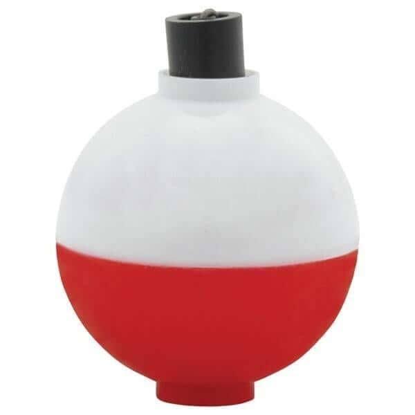 2.5" Red / White Floats Bobber Plastic (Individual) - NORTH RIVER OUTDOORS