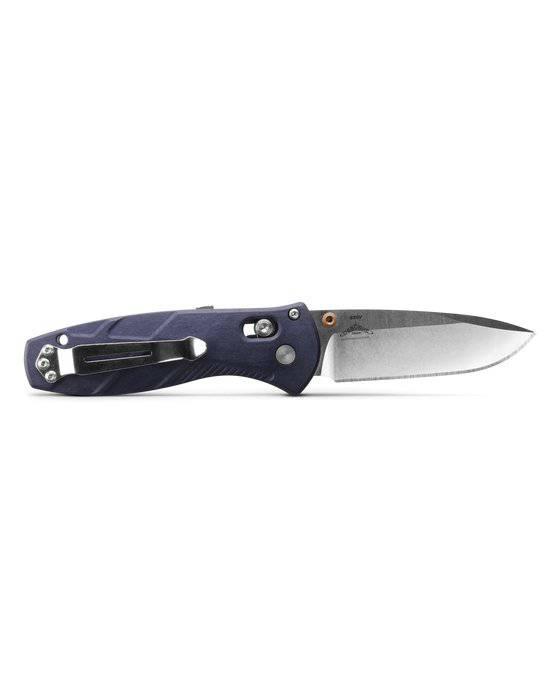 Benchmade 585-03 Mini Barrage Axis Assisted Folding Knife 2.91" S30V Satin Drop Point Plain Blue Canyon Handles - NORTH RIVER OUTDOORS