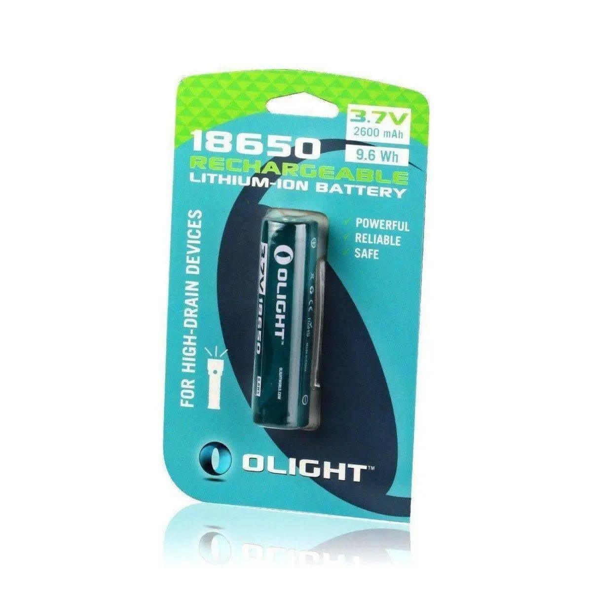 Olight 18650 Lithium-Ion Battery 3.7V 2600mAh - NORTH RIVER OUTDOORS