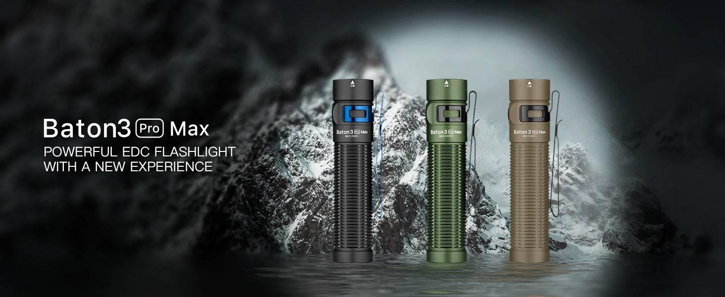 Olight Baton 3 Pro Max 2500 Lumens Rechargeable Compact Flashlight (Cool White) - NORTH RIVER OUTDOORS
