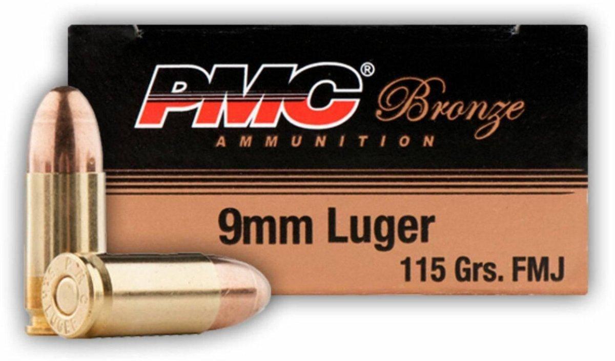 PMC 9mm Luger - 115 Grain FMJ - PMC - 50 Rounds - NORTH RIVER OUTDOORS