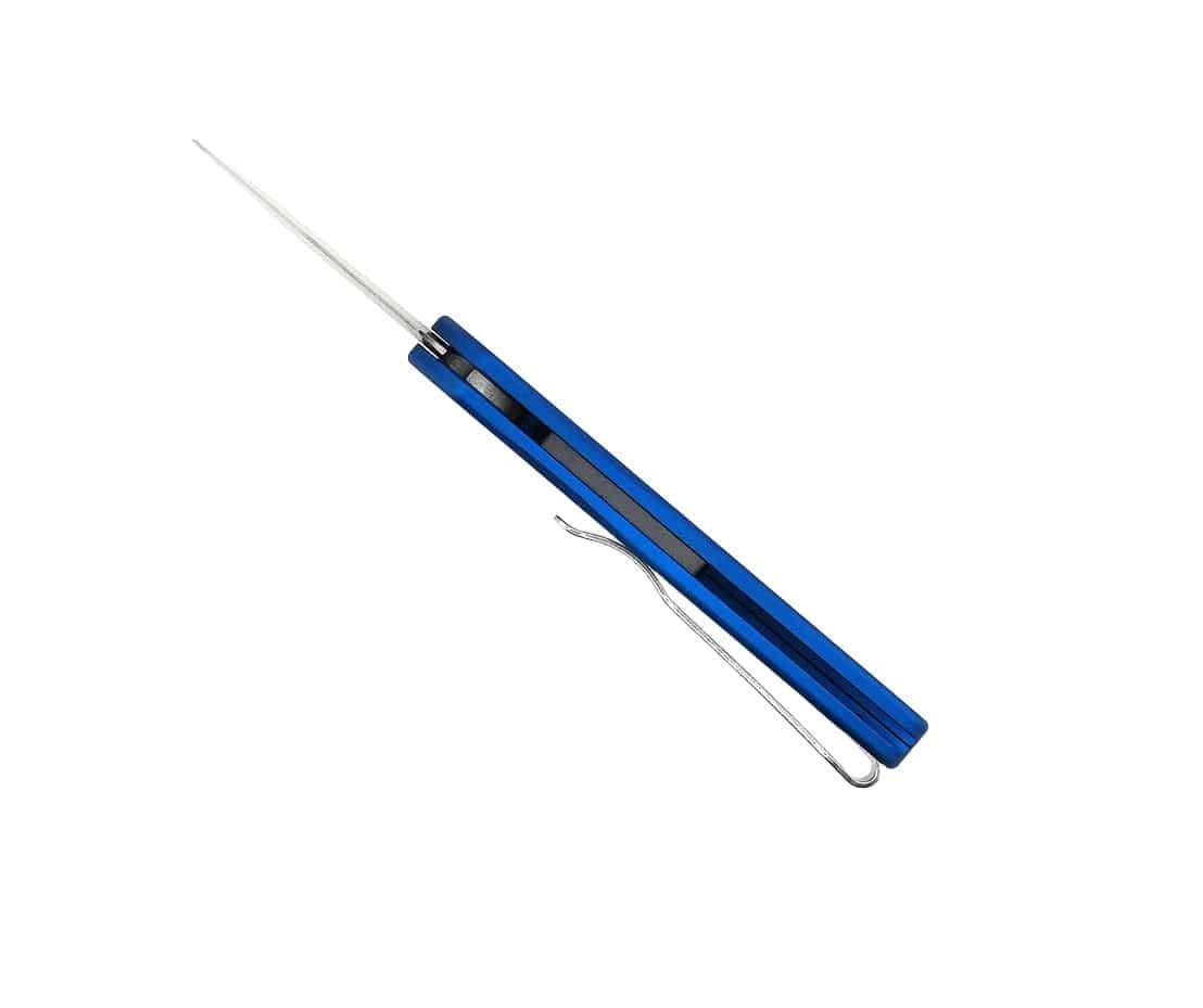 Pre-Owned Pro-Tech Half Breed Auto 3605-BLUE Handle Stonewash Blade - NORTH RIVER OUTDOORS