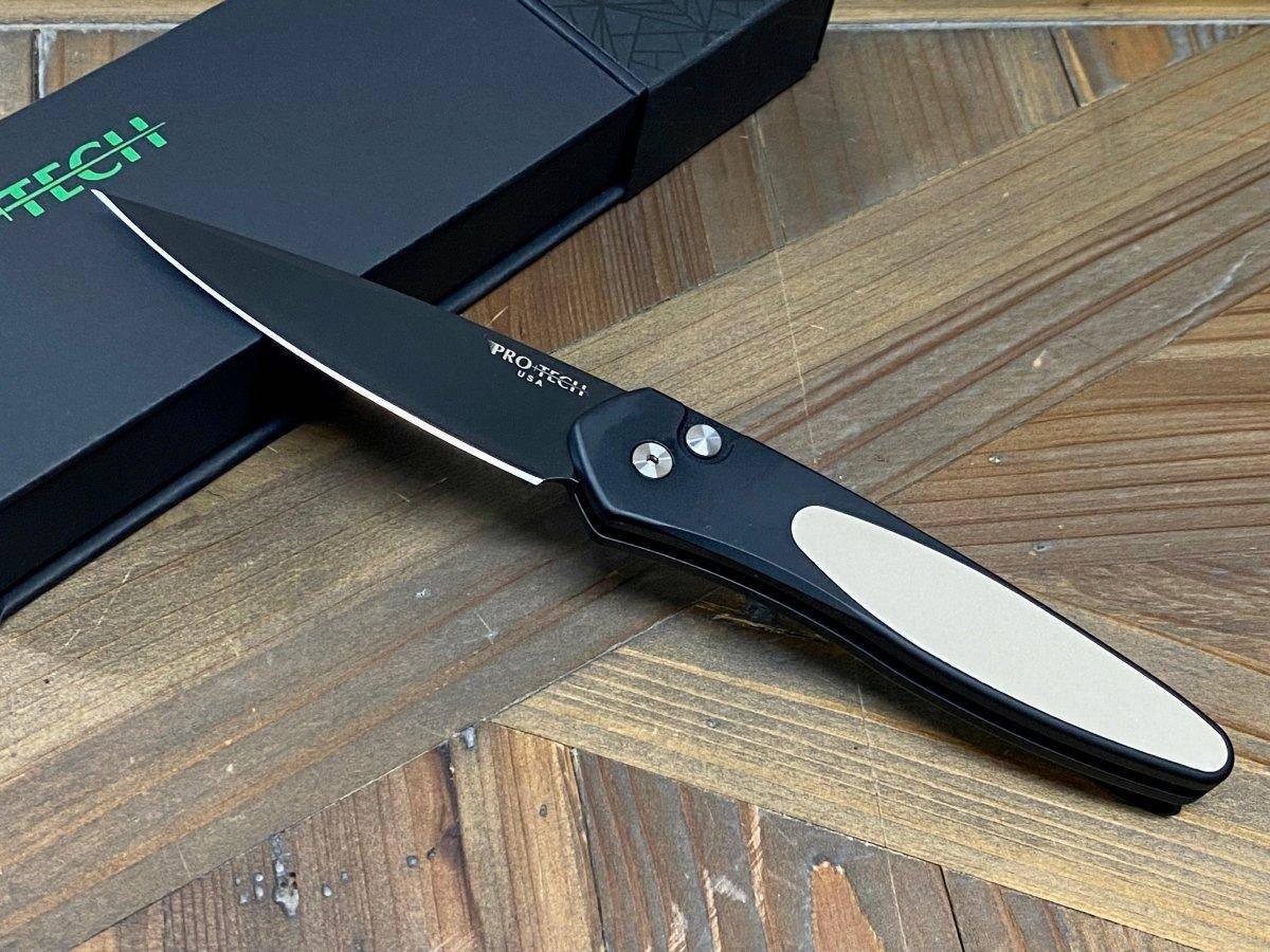 Pro-Tech 3452 Newport Tuxedo Auto Folding Knife 3" S35VN - NORTH RIVER OUTDOORS