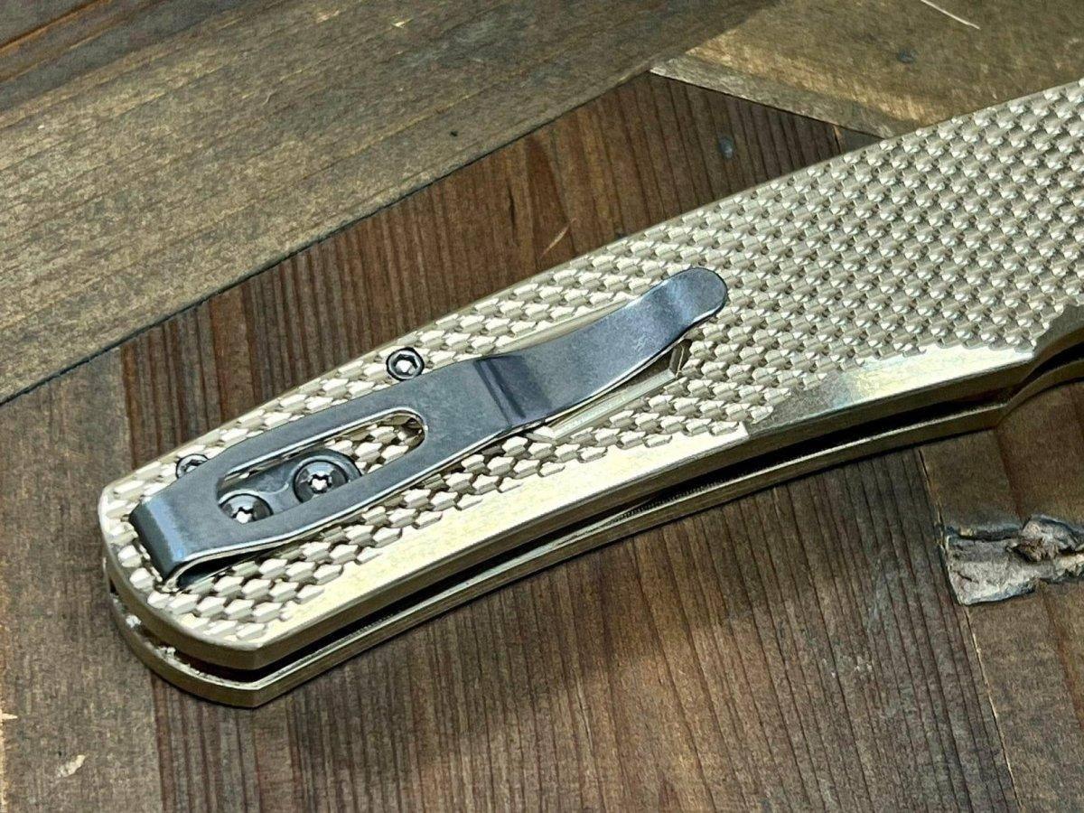 Pro-Tech 5311 Malibu Manual Flipper Knife 3.30" MagnaCut Stonewashed Wharncliffe Bronze Handle - NORTH RIVER OUTDOORS