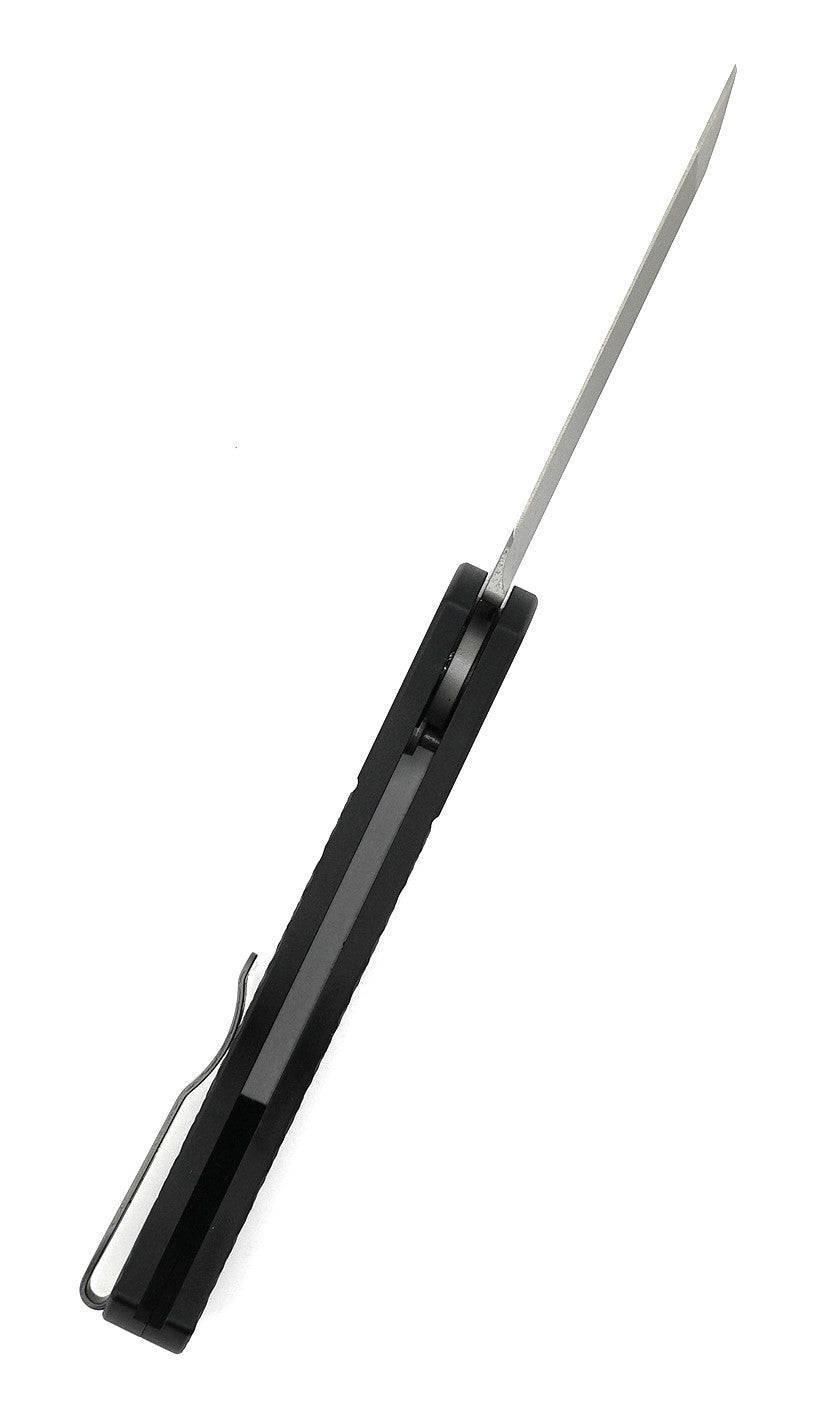 Pro-Tech E7T05 Emerson CQC7 Auto Folding Knife 3.25" 154CM Tanto Plain Blade Black Jigged Handles - NORTH RIVER OUTDOORS