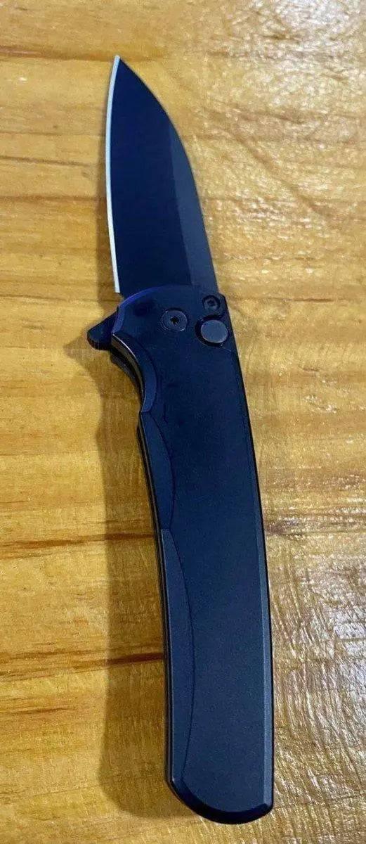 Pro-Tech Malibu Wharncliffe Flipper Knife (3.3" DLC) - NORTH RIVER OUTDOORS