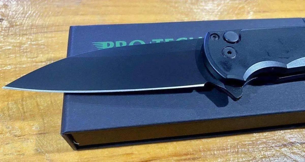 Pro-Tech Malibu Wharncliffe Flipper Knife (3.3" DLC) - NORTH RIVER OUTDOORS