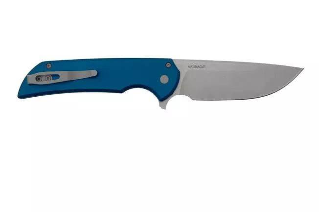 Pro-Tech Mordax MX101-Blue MagnaCut Knife Blue Handle Stonewash Plain Edge (USA) - NORTH RIVER OUTDOORS