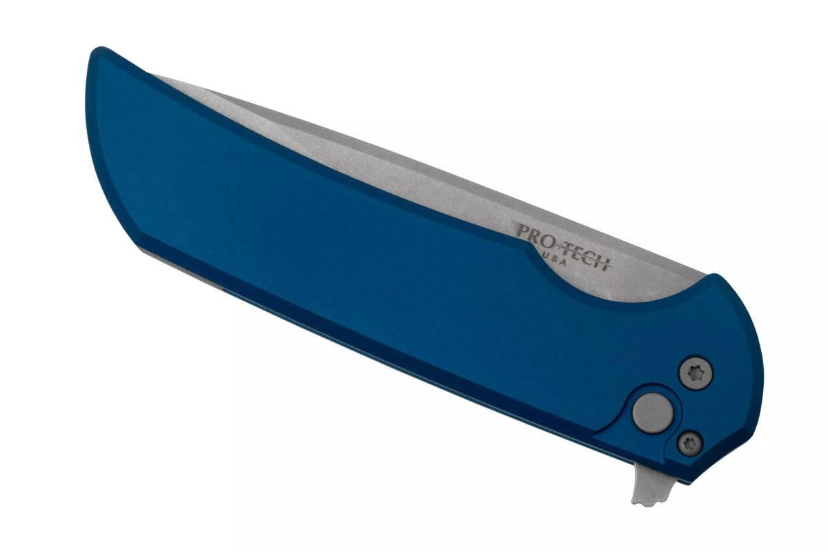 Pro-Tech Mordax MX101-Blue MagnaCut Knife Blue Handle Stonewash Plain Edge (USA) - NORTH RIVER OUTDOORS
