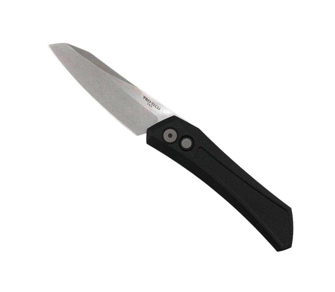 Pro-Tech Oligarch Auto Folder Black Aluminum Body Magnacut Stonewashed Plain Edge (3.25") DS101 - NORTH RIVER OUTDOORS