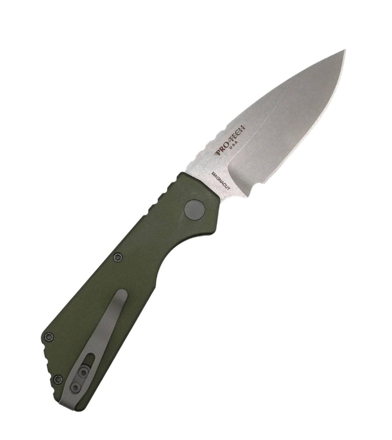 Pro-Tech PT+ PT201-Green Strider Auto w/ Green Alum 3.06" SW MagnaCut - NORTH RIVER OUTDOORS