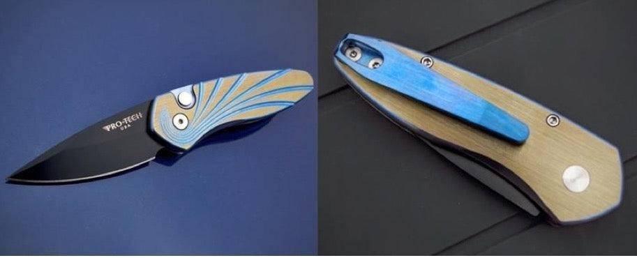 Pro-Tech Sprint 2952 Custom, 2-Tone Milled Titanium / DLC S35VN (USA) - NORTH RIVER OUTDOORS