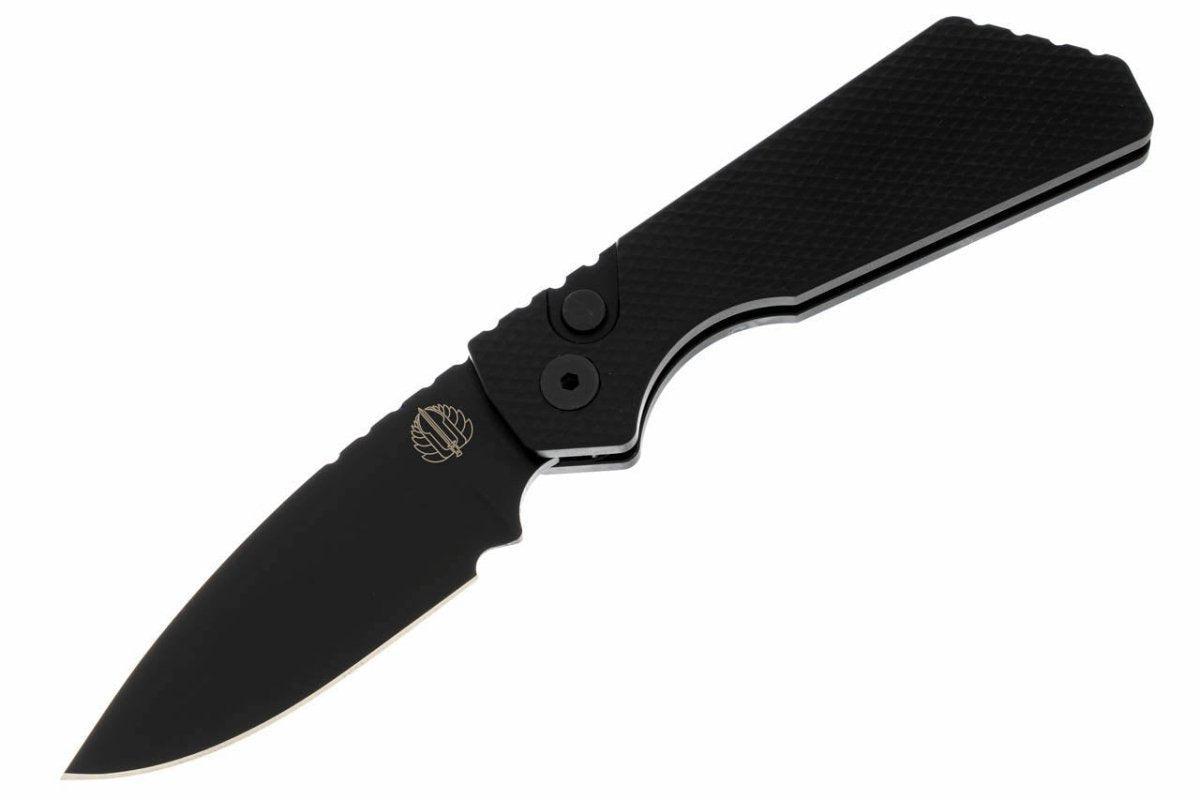 Pro-Tech Strider PT207 Auto Black DLC Magnacut Black Textured Handle (USA) - NORTH RIVER OUTDOORS