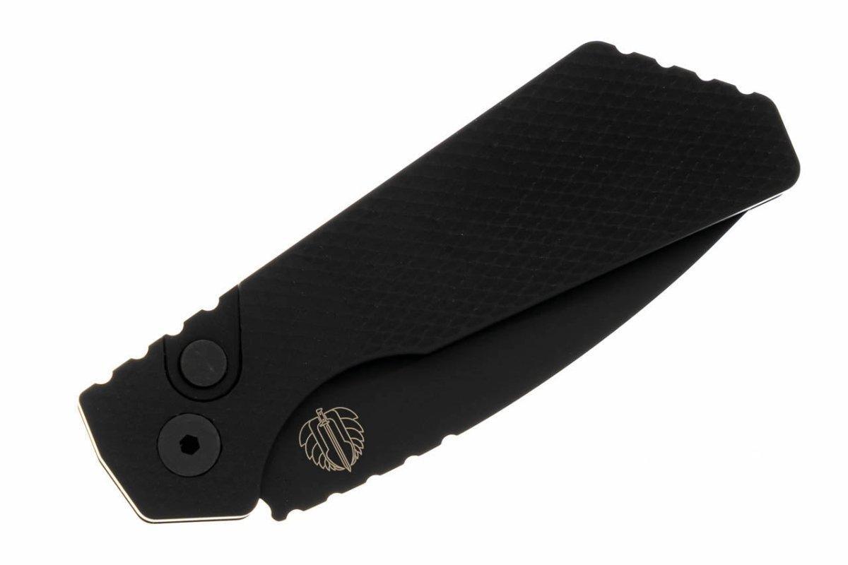 Pro-Tech Strider PT207 Auto Black DLC Magnacut Black Textured Handle (USA) - NORTH RIVER OUTDOORS