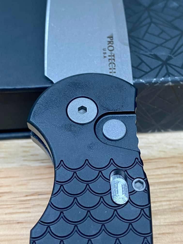 Pro-Tech TR-3 MC1 Magnacut Knife Fish Scale Black - NORTH RIVER OUTDOORS