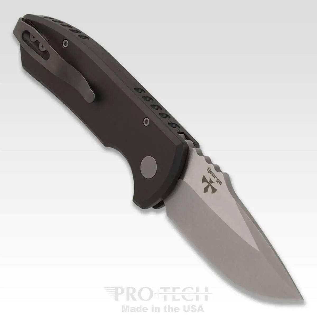 ProTech Les George SBR LG405 Stonewashed Blade Knurled (USA) - NORTH RIVER OUTDOORS