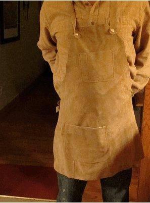 Ramelson Suede/Leather 3 Pocket Blacksmith Woodcarvers Apron - NORTH RIVER OUTDOORS