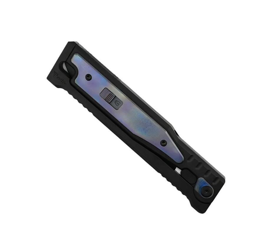 REATE EXO GRAVITY OTF KNIFE PVD TITANIUM ANODIZED INLAY 3.75" DAGGER SATIN - NORTH RIVER OUTDOORS