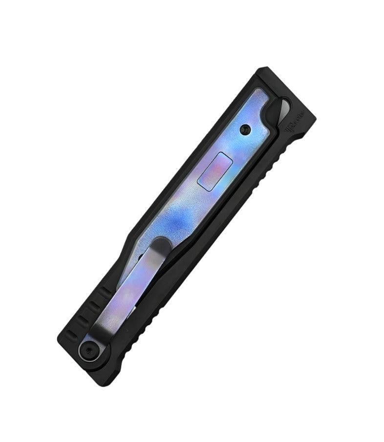 REATE EXO GRAVITY OTF KNIFE PVD TITANIUM ANODIZED INLAY 3.75" DAGGER SATIN - NORTH RIVER OUTDOORS