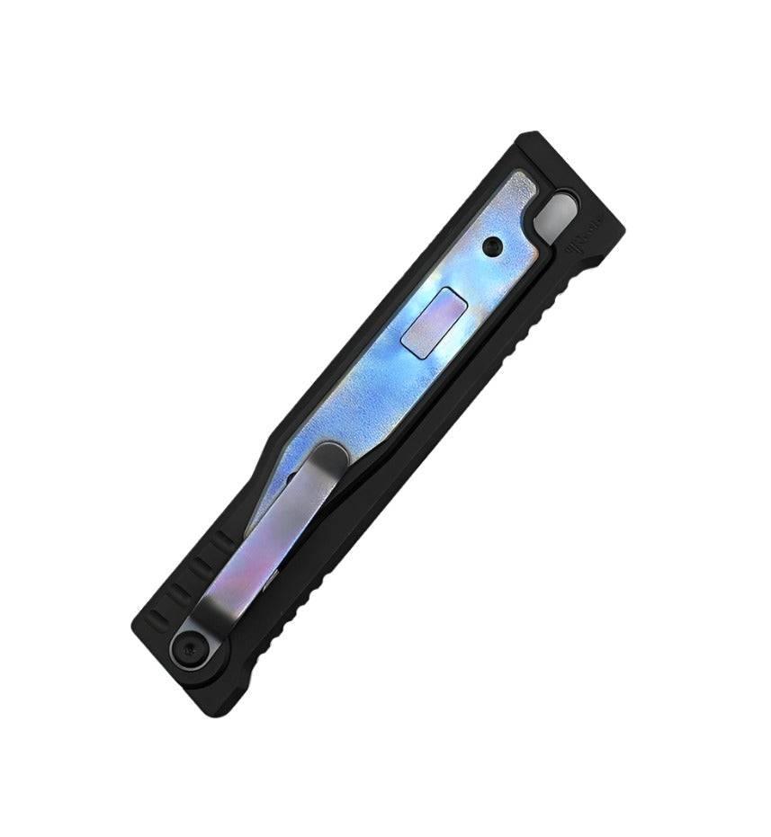 REATE EXO GRAVITY OTF KNIFE PVD TITANIUM ANODIZED INLAY 3.75" DROP POINT SATIN - NORTH RIVER OUTDOORS