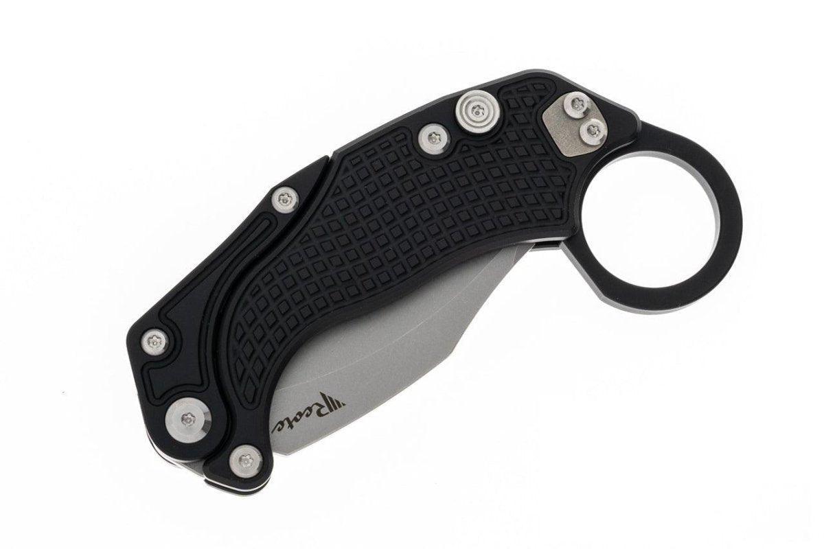 Reate Exo-K Karambit Gravity Knife Black Aluminum (3.1" Stonewash) - NORTH RIVER OUTDOORS
