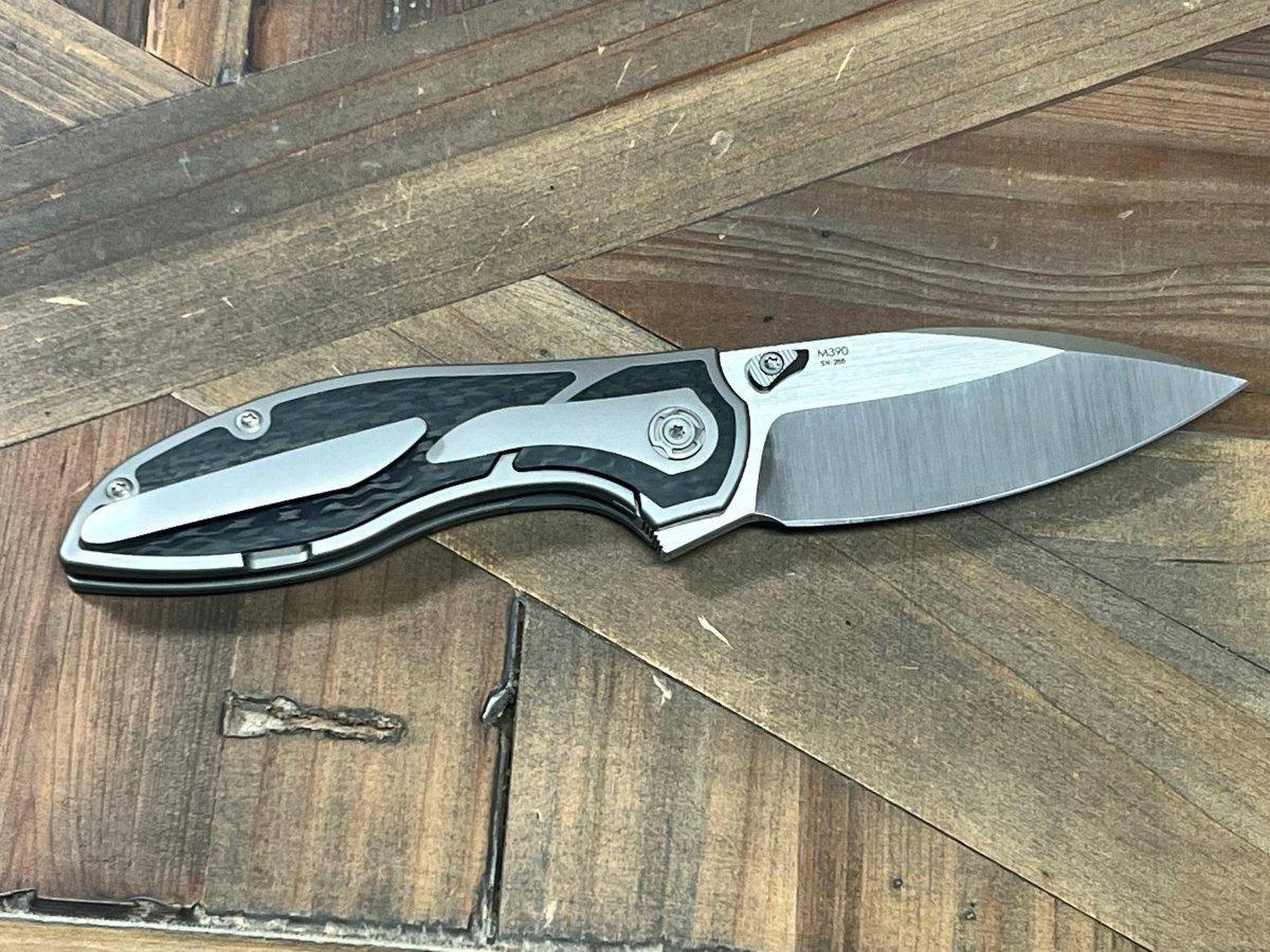 Reate Iron-X Framelock Titantium Folding Knife Carbon Fiber - NORTH RIVER OUTDOORS