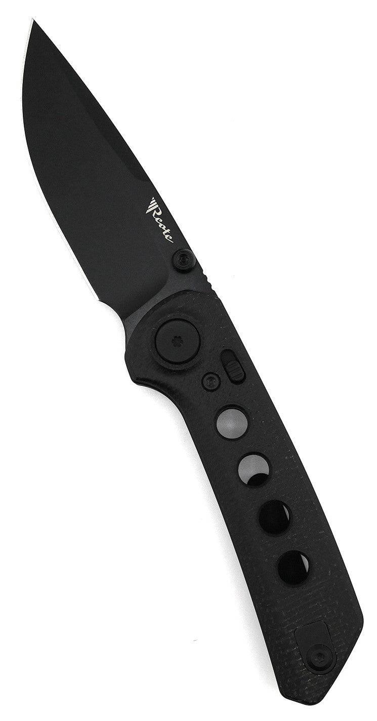 Reate PL-XT Black Micarta - Nitro-V - Black PVD - Black G10 Inlay - NORTH RIVER OUTDOORS