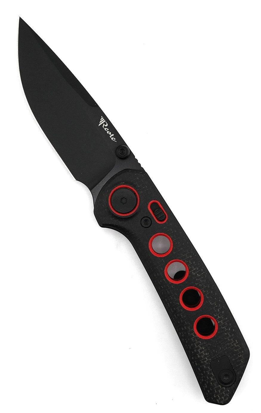 Reate PL-XT Black Micarta - Nitro-V - Black PVD - Red G10 Inlay - NORTH RIVER OUTDOORS