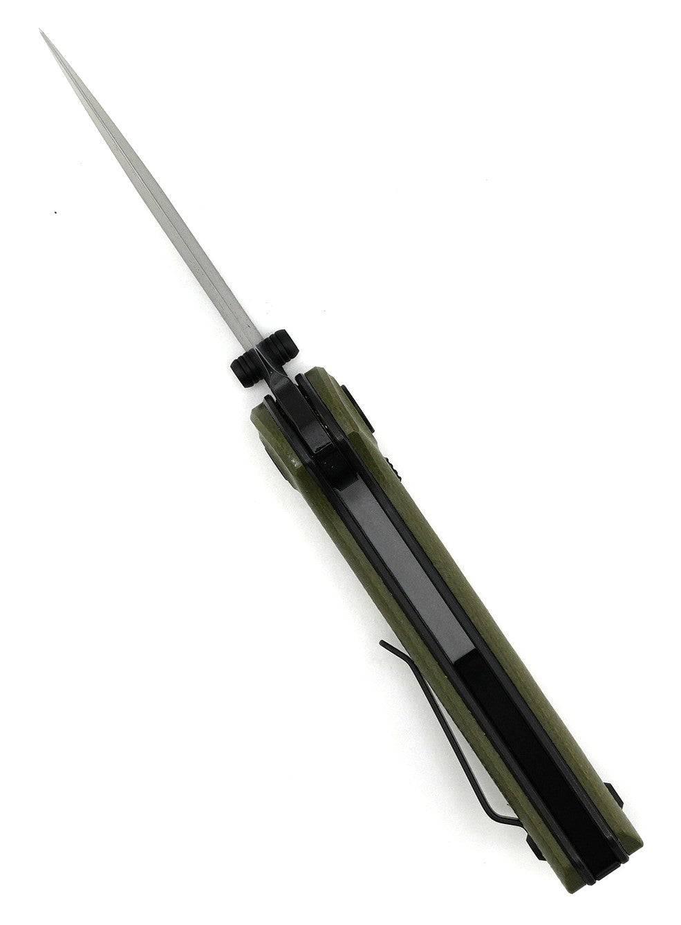 Reate PL-XT Green Micarta - Nitro-V - Black PVD - Black G10 Inlay - NORTH RIVER OUTDOORS