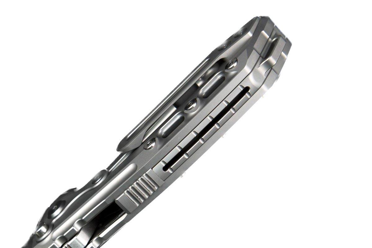 Reate T1000 Flipper Knife 3.8" CPM-3V Satin Compound Tanto Milled Titanium Handles - NORTH RIVER OUTDOORS