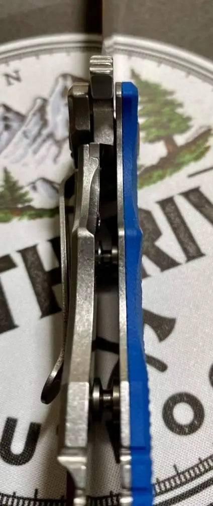 Hinderer Eklipse Harpoon Spanto Battle Blue Knife Stonewash G10 - NORTH RIVER OUTDOORS