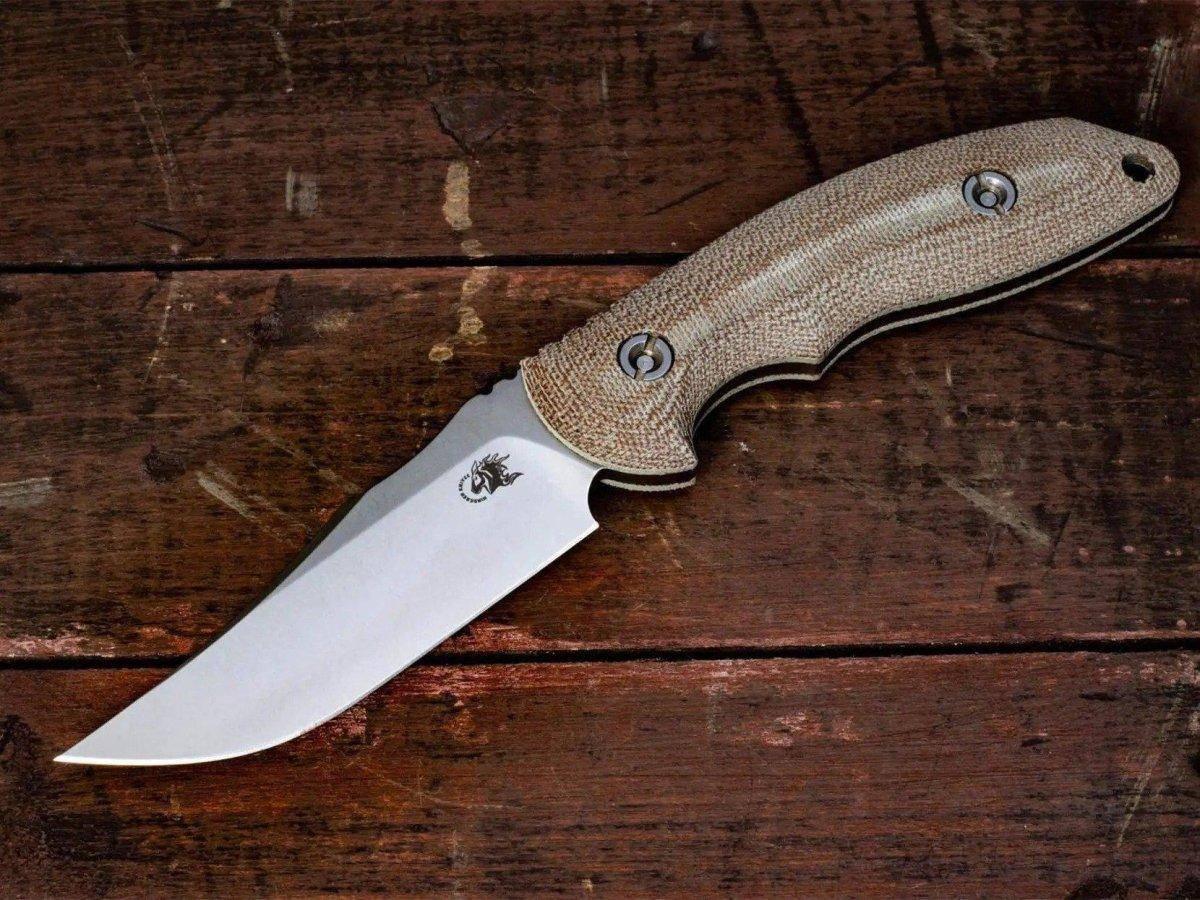 Rick Hinderer Emmett Fixed Blade Stonewash Micarta Handles - NORTH RIVER OUTDOORS