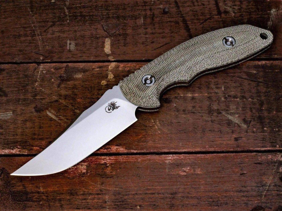 Rick Hinderer Emmett Fixed Blade Stonewash Micarta Handles - NORTH RIVER OUTDOORS
