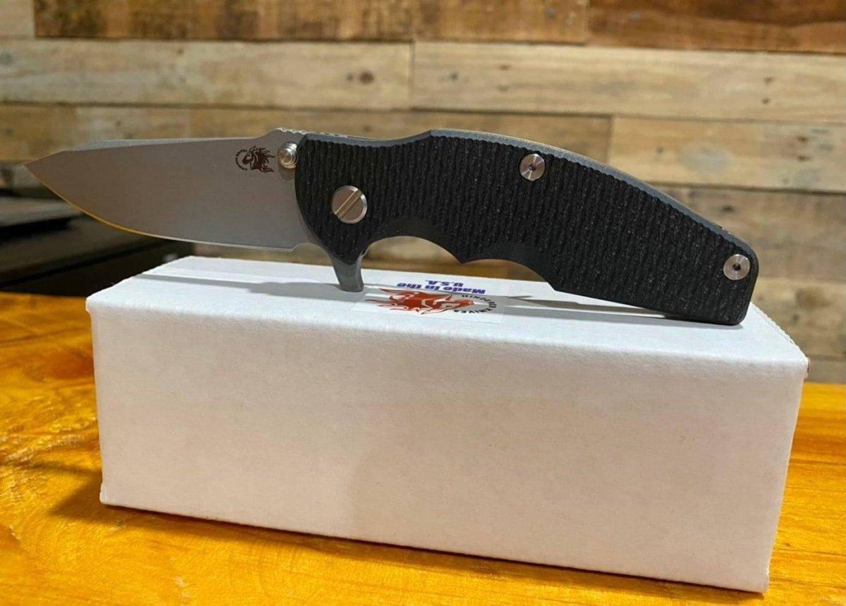 Rick Hinderer Jurassic Flipper 3.5" Knife SpearPoint Tri-way 3.5" CPM-20CV - NORTH RIVER OUTDOORS