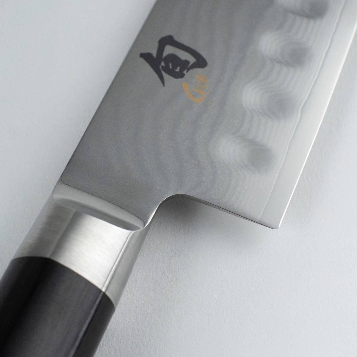 Shun DM0718 Classic Hollow Ground Santoku Knife 7" Blade Pakkawood Handle - NORTH RIVER OUTDOORS