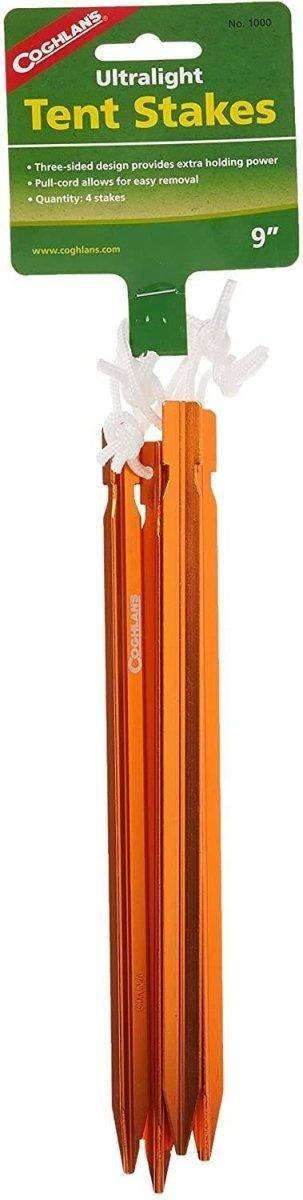 Coghlan's Ultralight 9" Tent Stakes 4 Pk - NORTH RIVER OUTDOORS