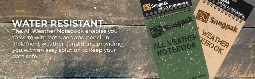 SnugPak All Weather Notebooks (Large) - NORTH RIVER OUTDOORS