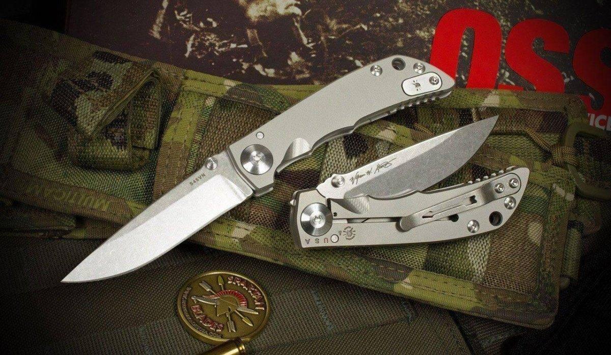 Spartan SHF Harsey SF10SW Folding Knife 3.25" S45VN Titanium Handles - NORTH RIVER OUTDOORS