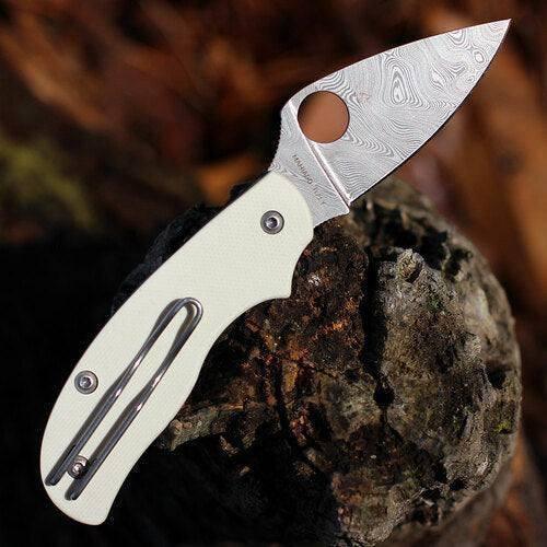 Spyderco C127GPIVD Urban Sprint Run Slipjoint Folding Knife 2.44" Damascus (Italy) - NORTH RIVER OUTDOORS