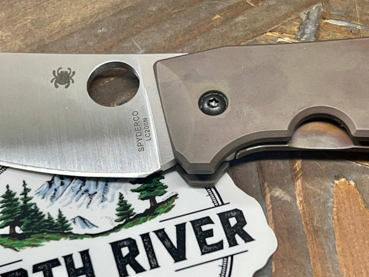 Spyderco C211TIP SpydieChef Semi-Custom Ti Folding Knife 3.32" LC200 (USA) - NORTH RIVER OUTDOORS