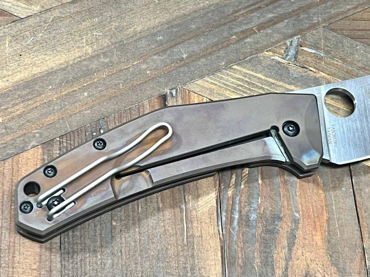 Spyderco C211TIP SpydieChef Semi-Custom Ti Folding Knife 3.32" LC200 (USA) - NORTH RIVER OUTDOORS